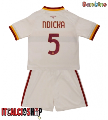AS Roma Evan Ndicka #5 Seconda Maglia Bambino 2026-27 Manica Corta (+ Pantaloni corti)
